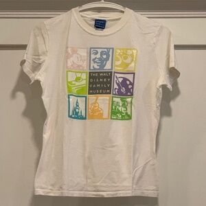 Vintage Walt Disney Family Museum Logo T-Shirt in white - Ladies fit